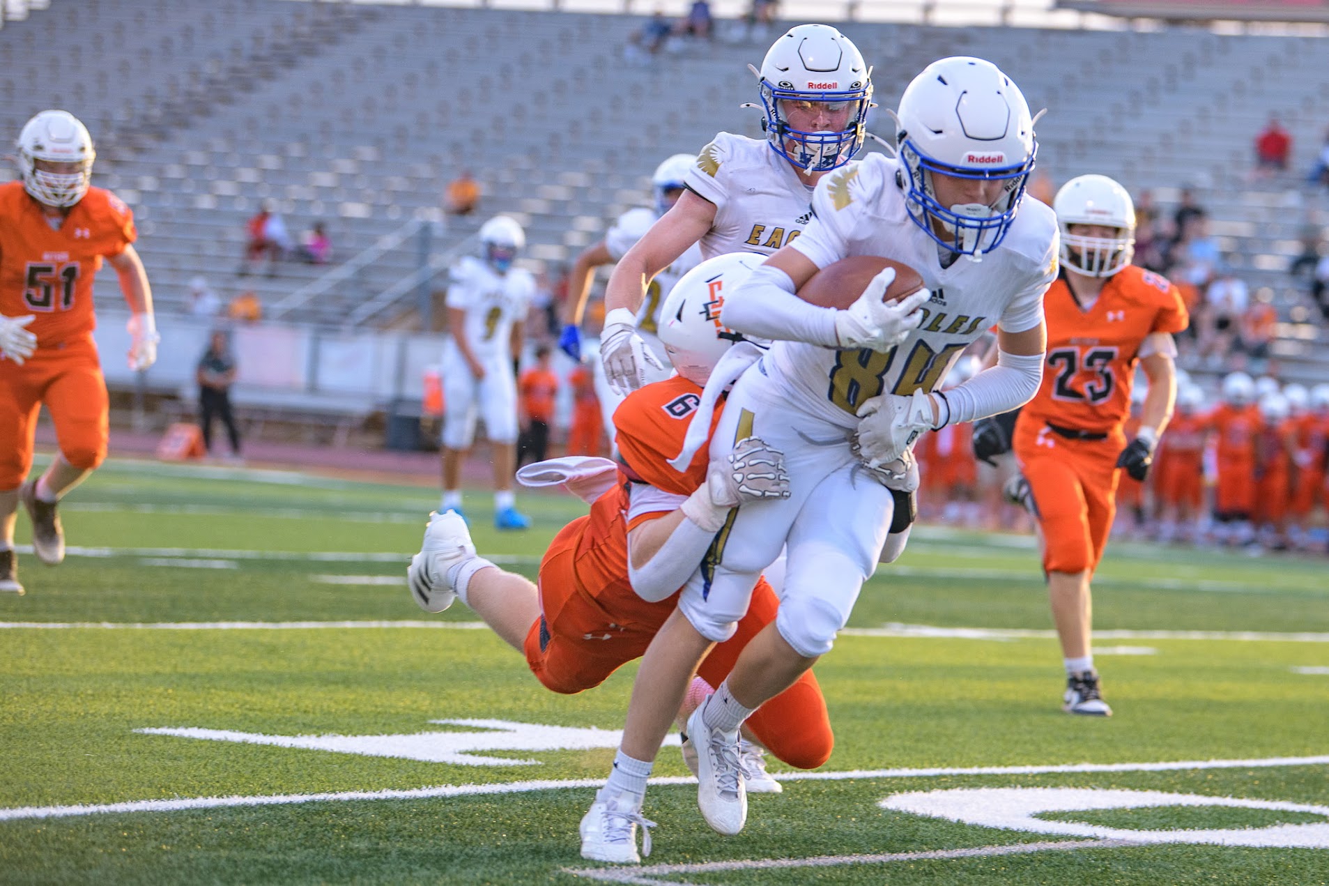 Seth breaking tackles